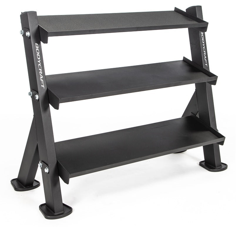 BodyCraft F530 46" 3-Tier Dumbbell and Accessories Rack (Base)