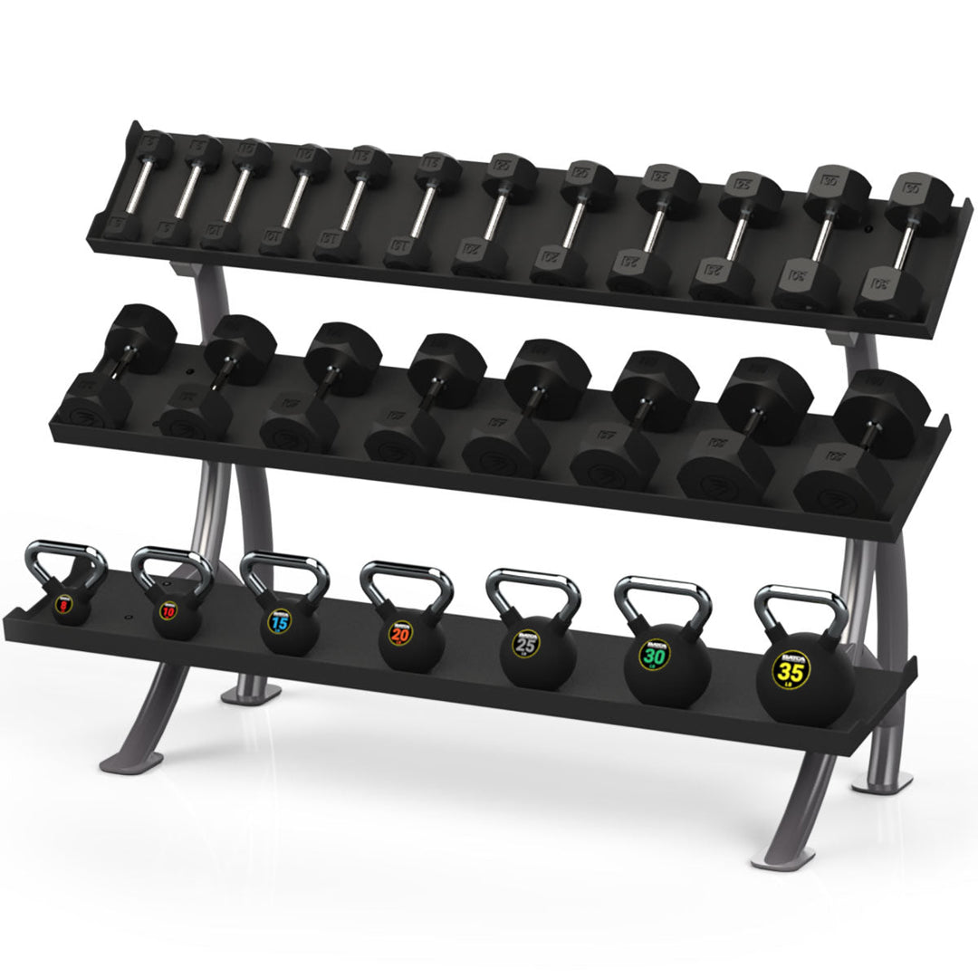 Batca 3 Tier 6 Foot Wide Dumbbell Rack FZ-11