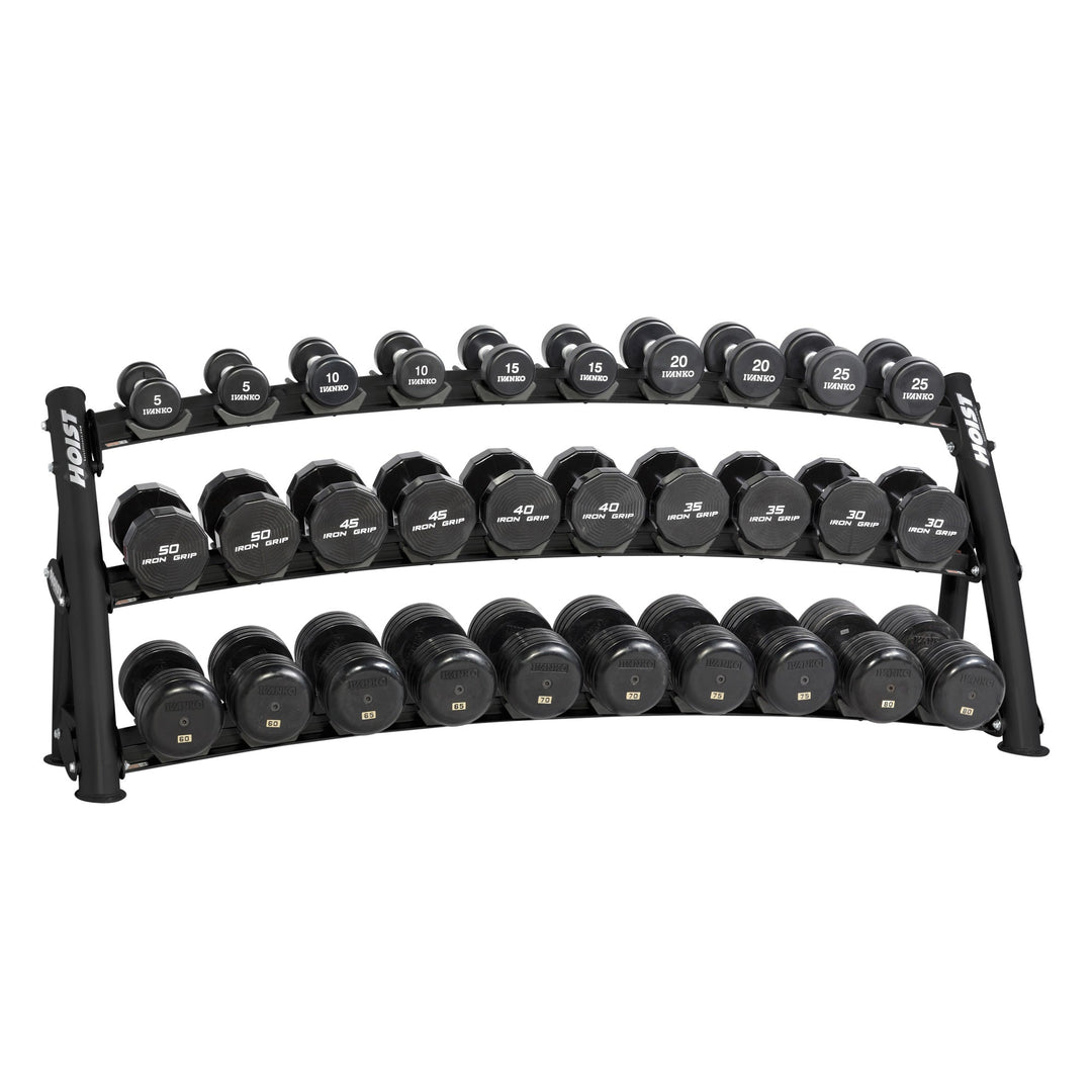 Hoist 3-Tier Horizontal Dumbbell Rack