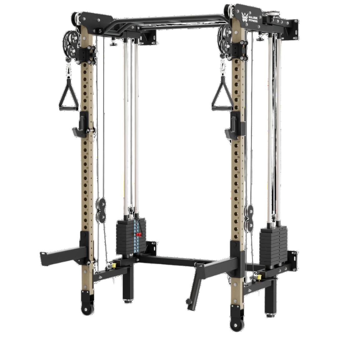 Major Fitness F35 Pro All-In-One Home Gym Wall-Mount Folding Power Rack
