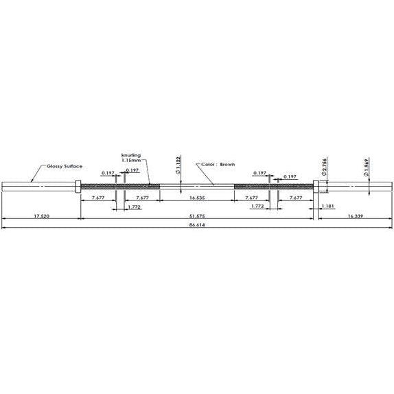 VTX Mens Training Bar #GOB1800 - Olympic Bars