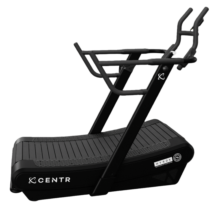 Black elliptical machine with 'KCentr' branding on a white background