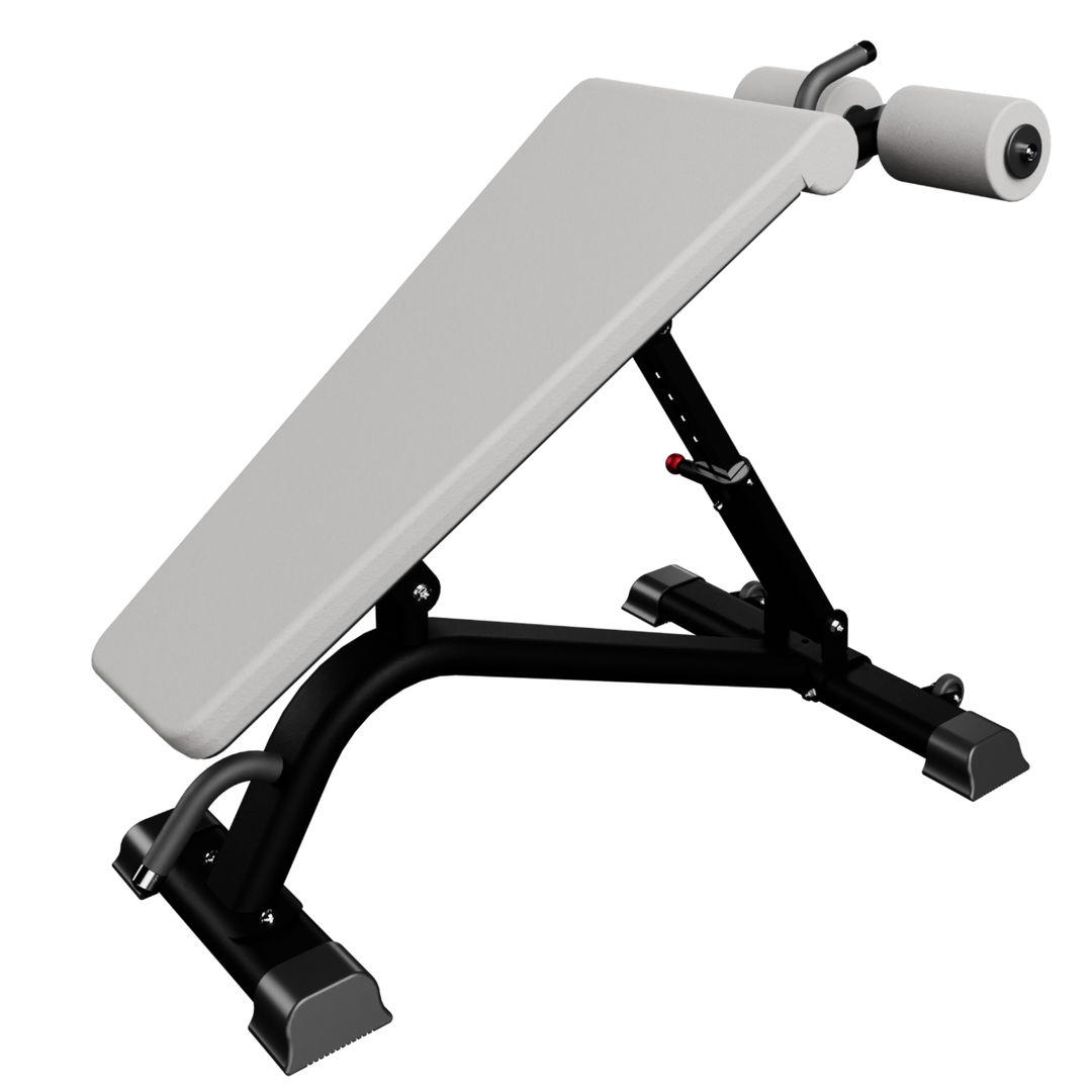 Adjustable weight bench on a white background