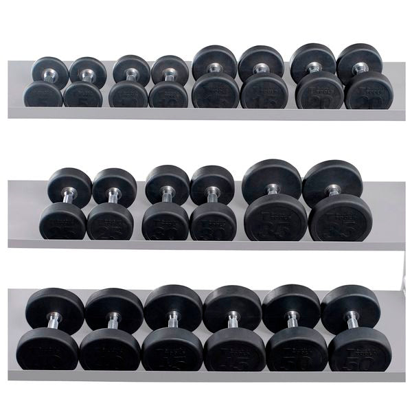 Rubber Coated Round Dumbbell 550 lb Set