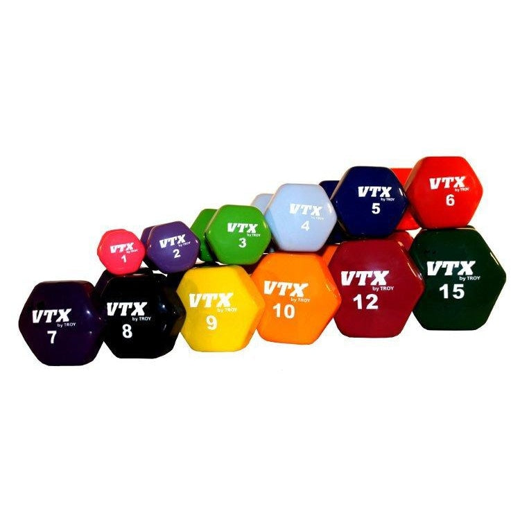 VTX Vinyl Hex Dumbbells - Coated Dumbbells