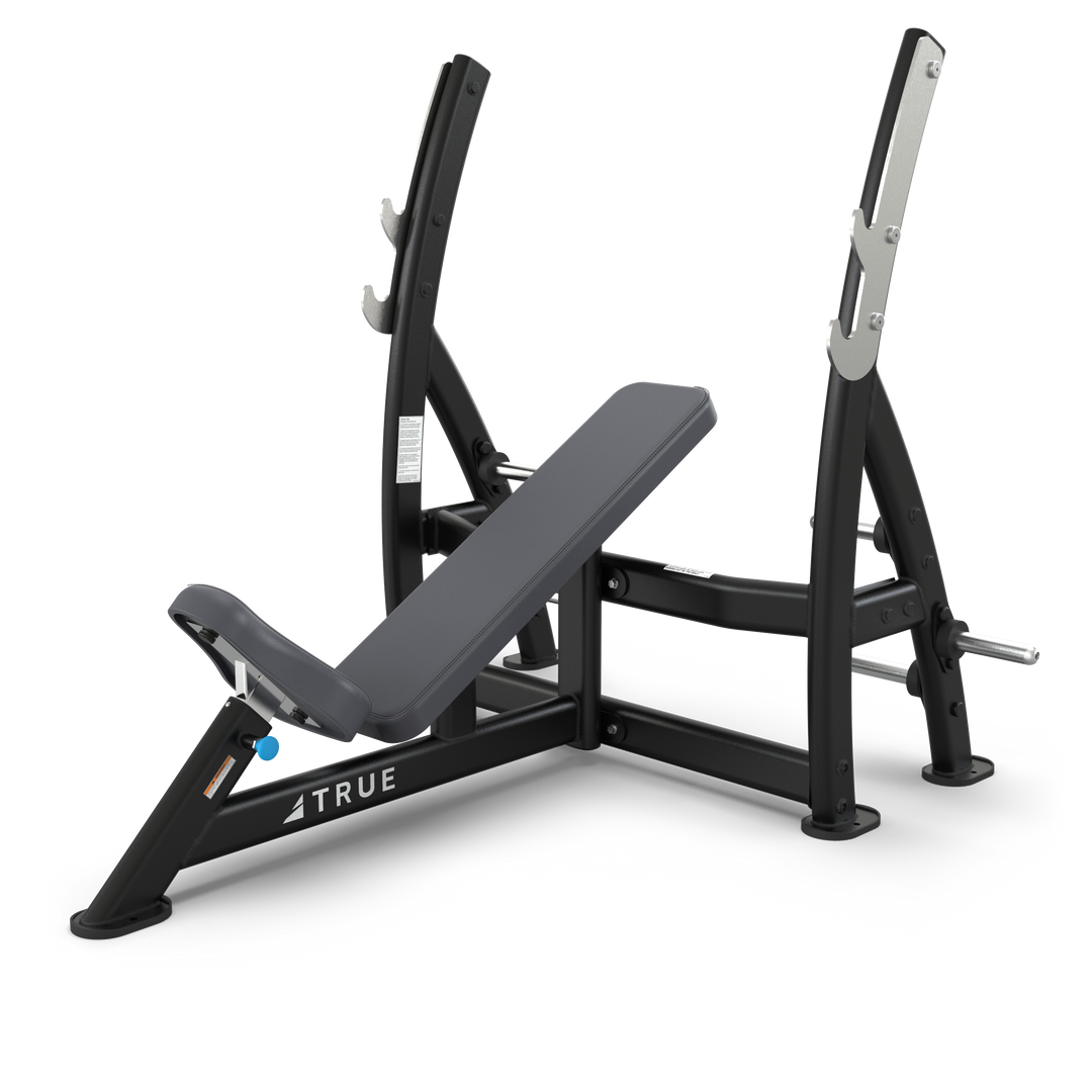 True XFW-7200 Incline Press Bench with Plate Holders