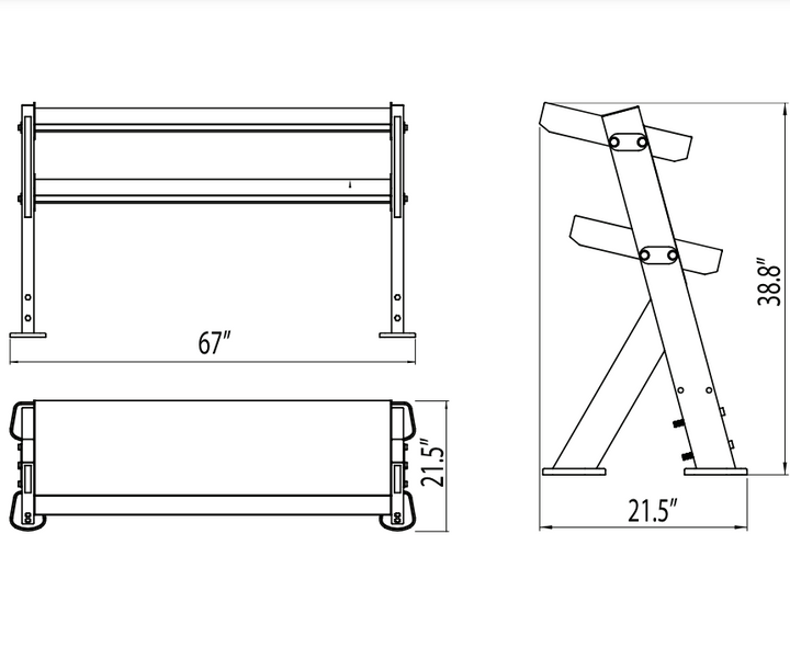 BodyCraft F540 Dumbbell Rack (BASE)