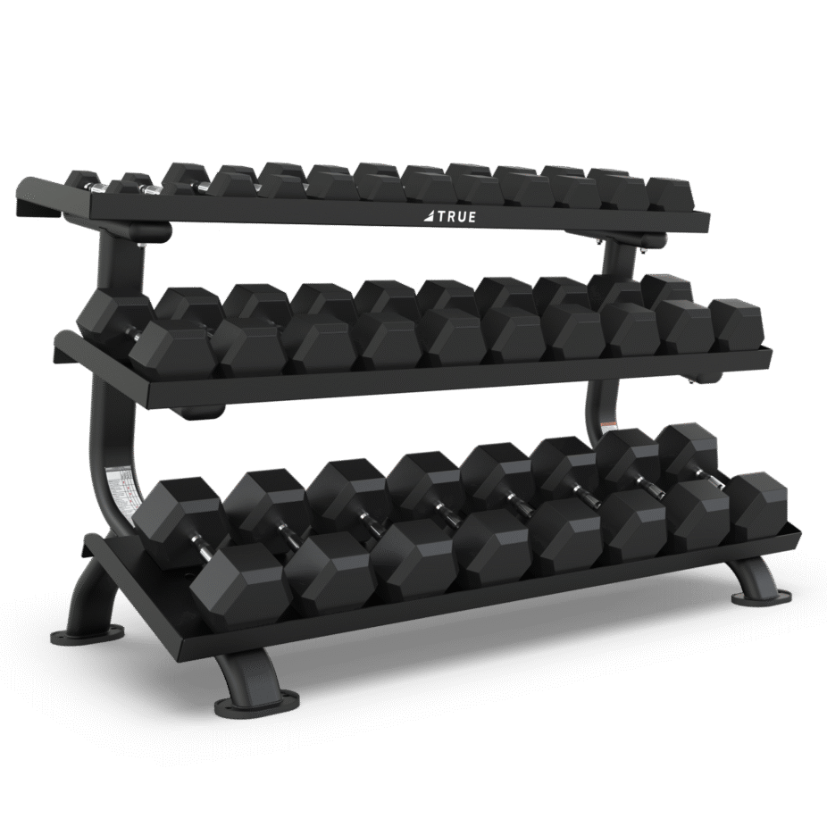 True SF1075 3-Tier Flat Tray Dumbbell Rack