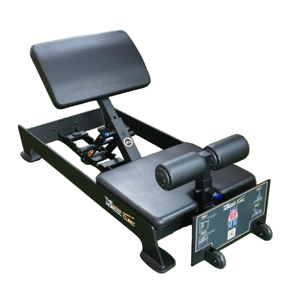 Black exercise machine on a white background