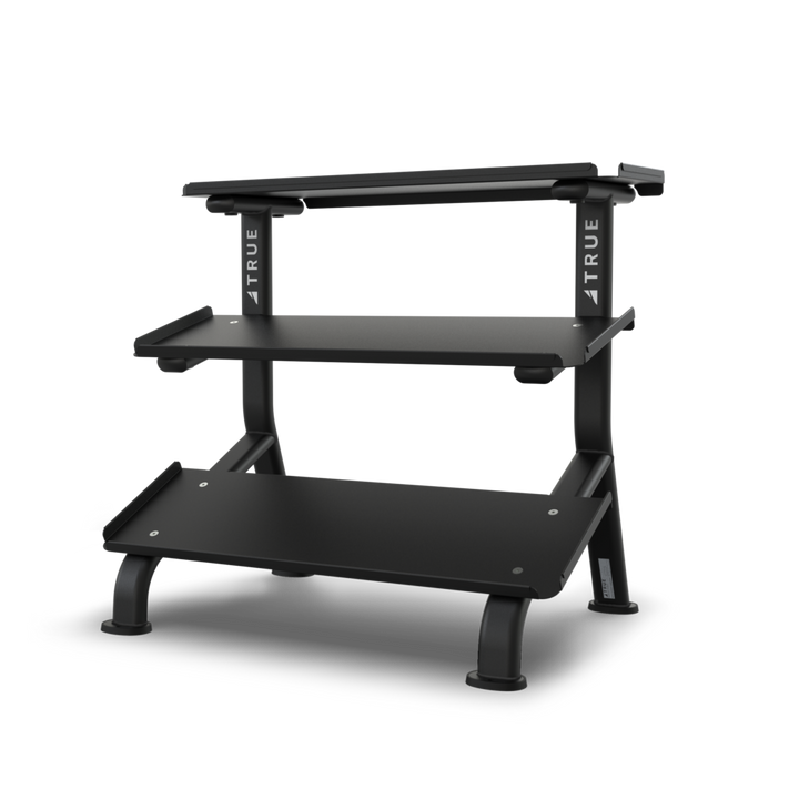 True Fitness FS-24 3-Tier Flat Tray Dumbbell Rack