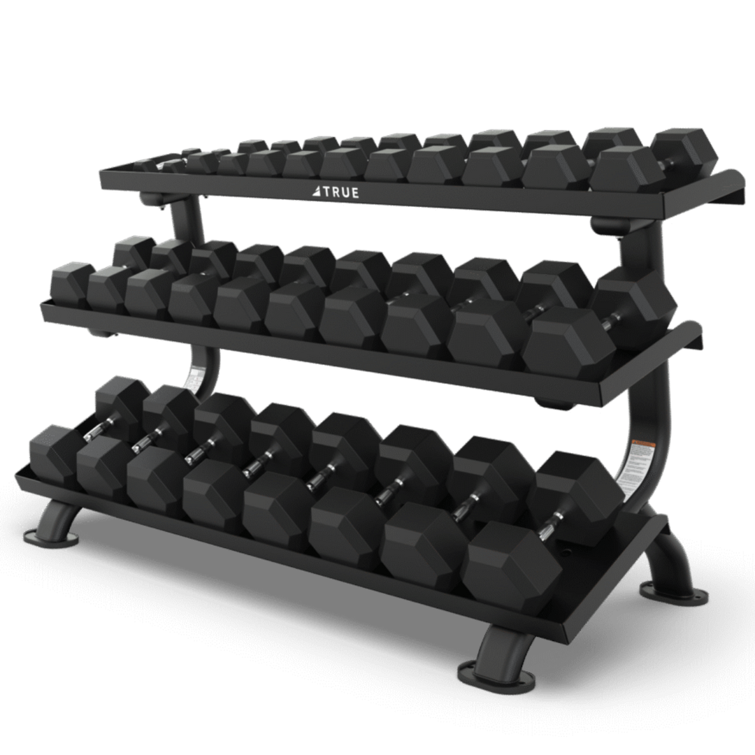 True SF1075 3-Tier Flat Tray Dumbbell Rack
