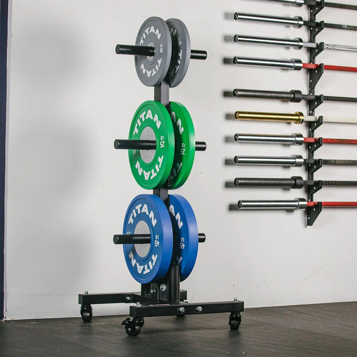 Certified Used Titan Portable Weight Plate and Barbell Storage Tree