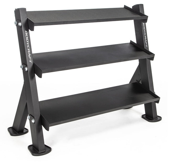 BodyCraft F530 46" 3-Tier Dumbbell and Accessories Rack (Base)