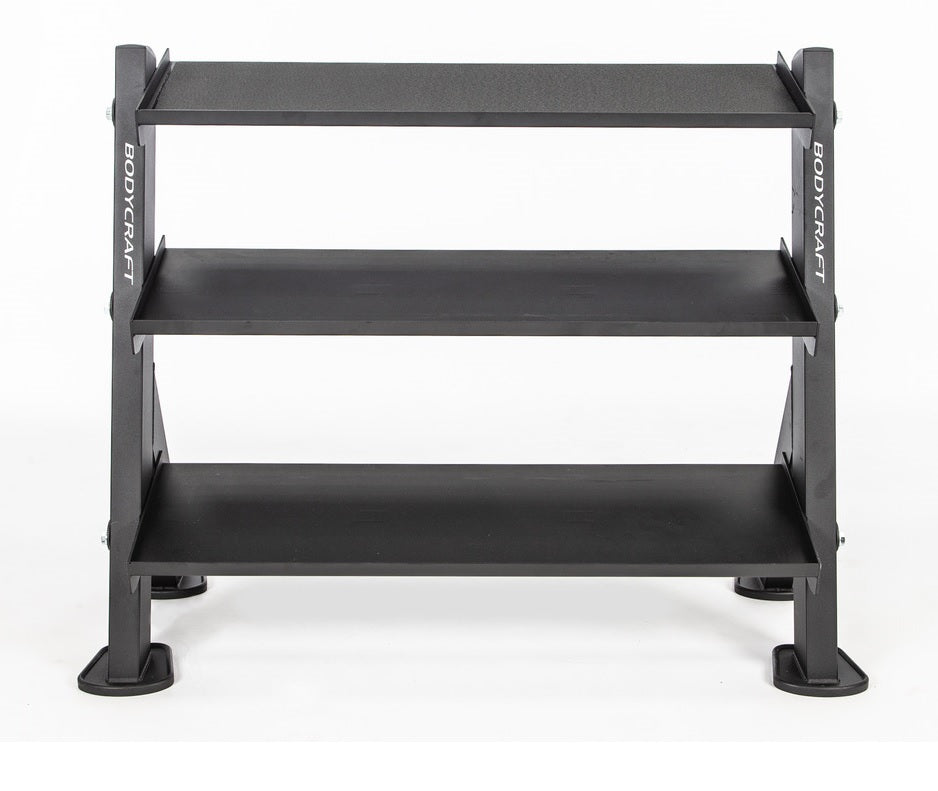 BodyCraft F530 46" 3-Tier Dumbbell and Accessories Rack (Base)